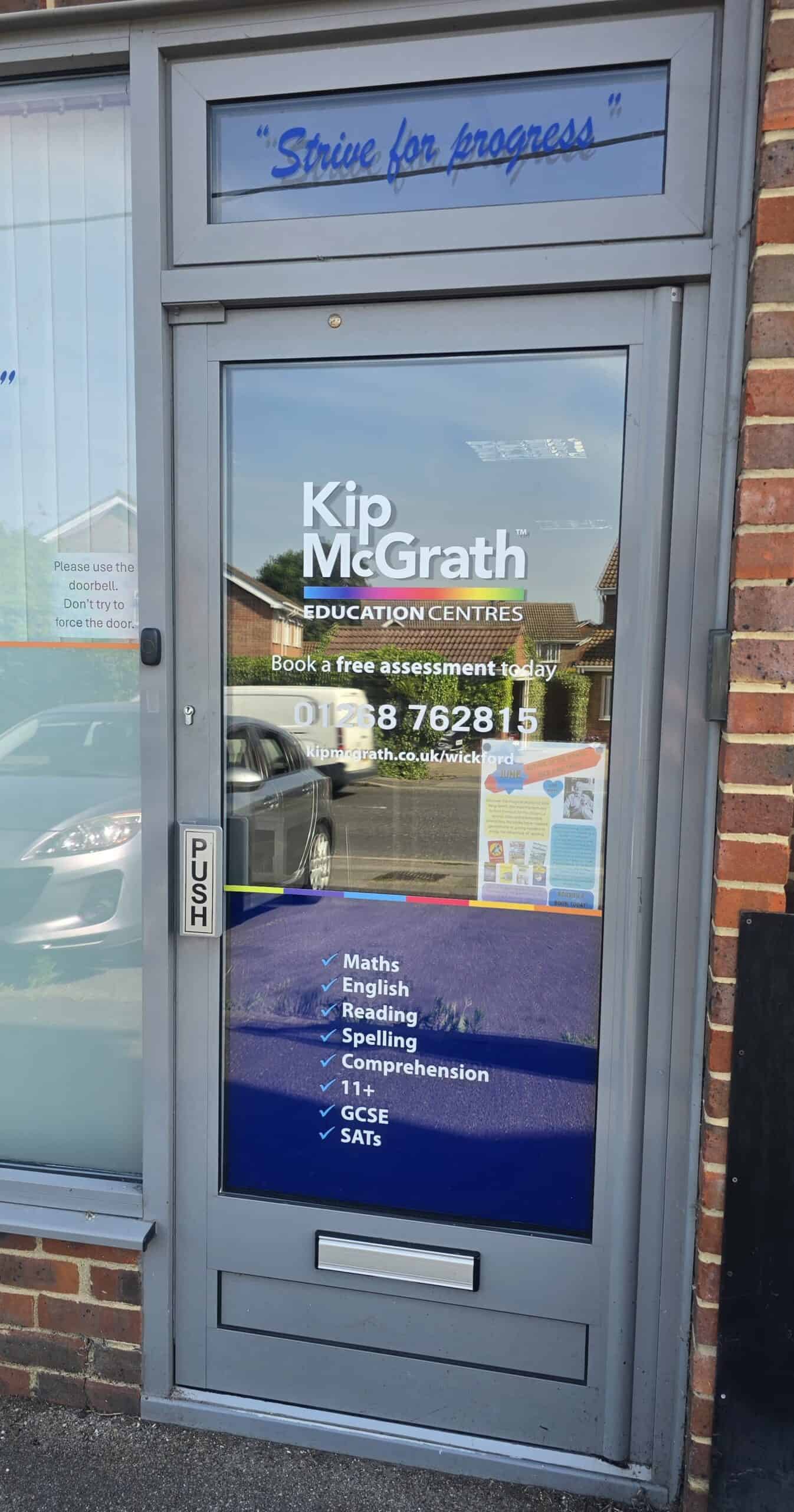 Kip McGrath Wickford entrance door with doorbell